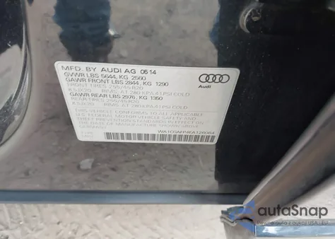 2014 Audi Sq5 3.0T Premium Plus z USA, uszkodzony, nr VIN WA1CGAFP4EA126084